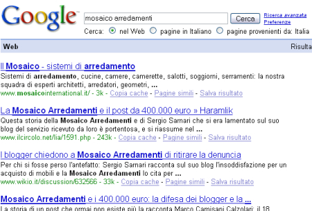 google mosaico arredamenti